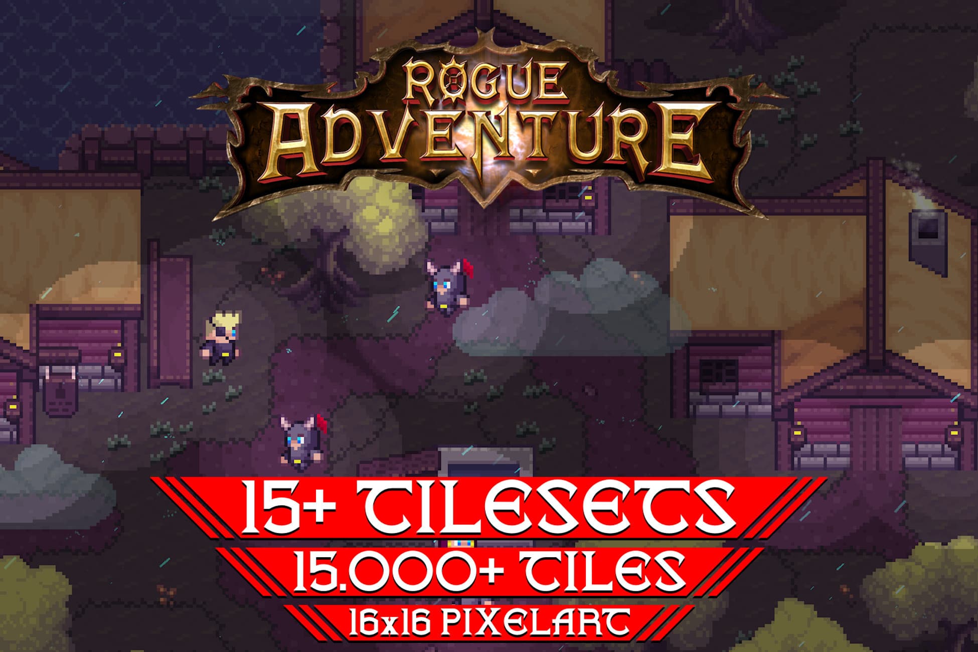 2D TopDown Tilesets Bundle Rogue Adventure World