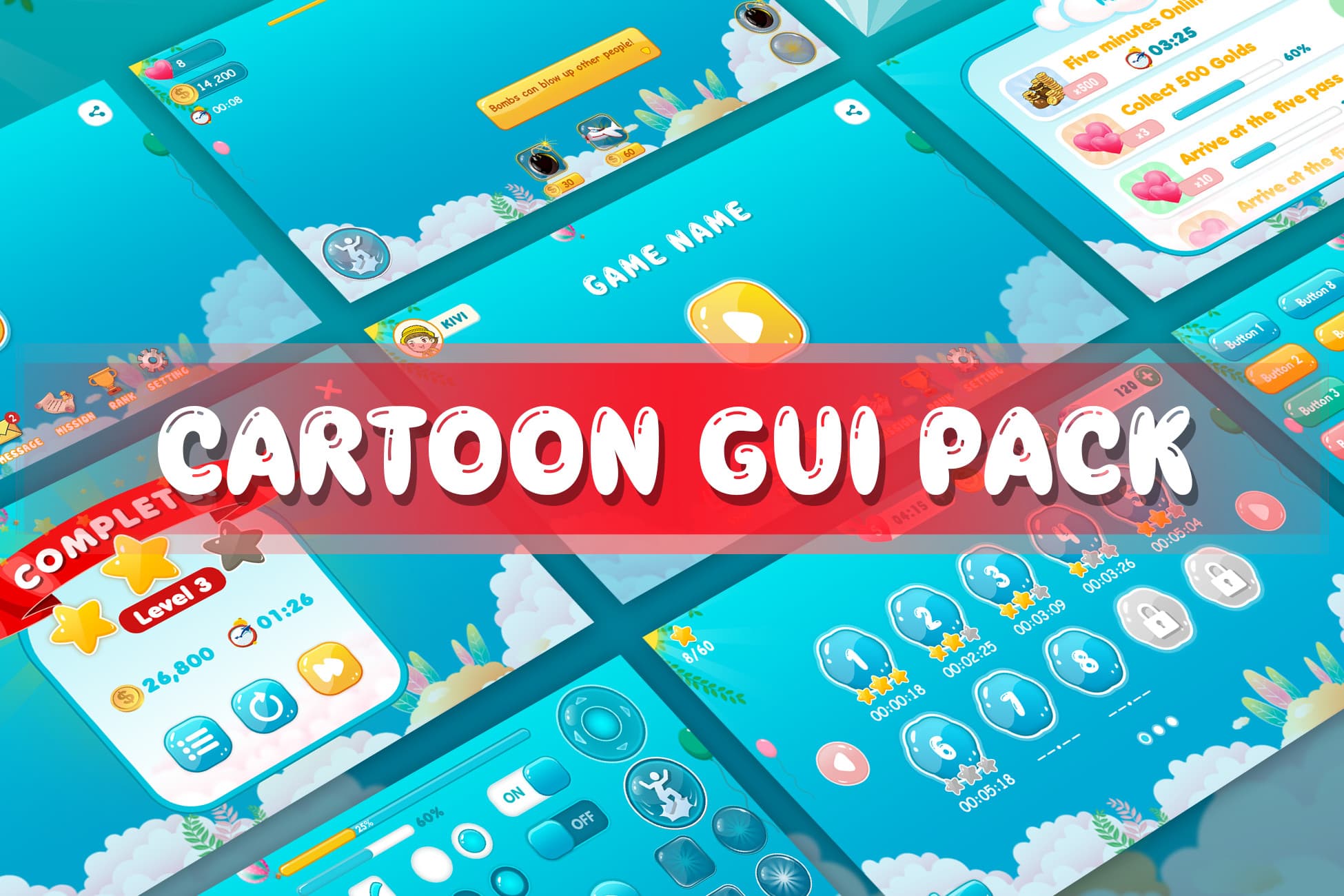 Sweet Cartoon GUI Pack