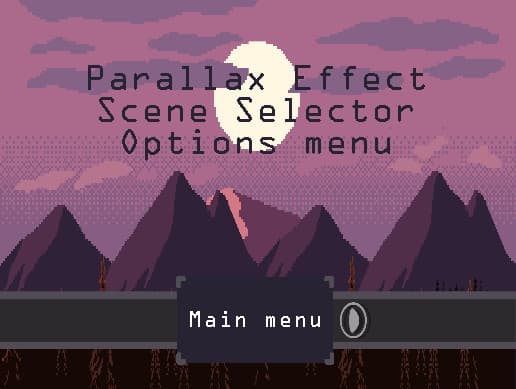 Main menu with Parallax Effect