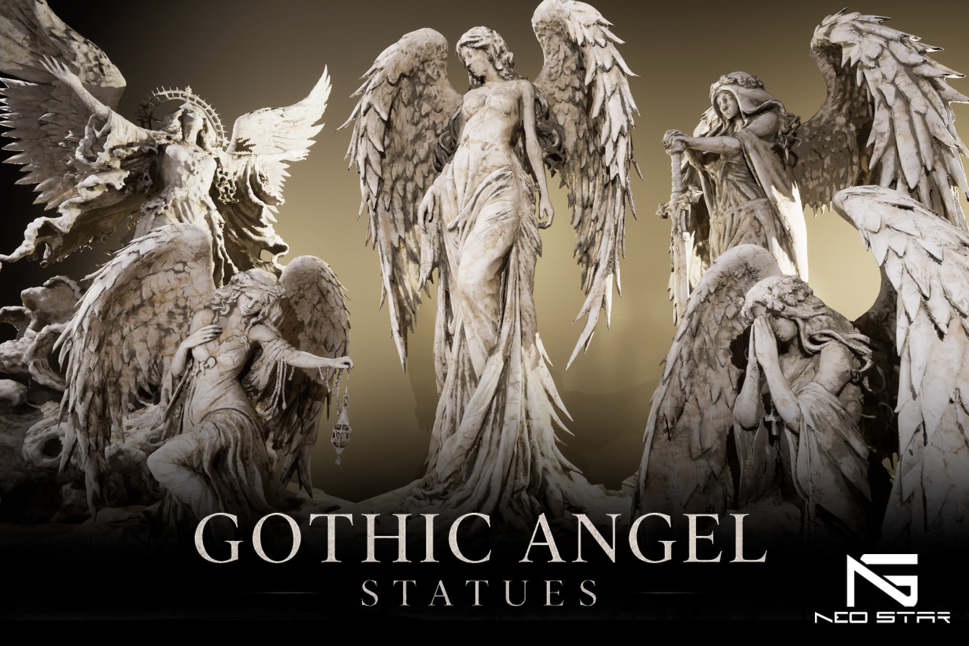 Angel Statues Pack