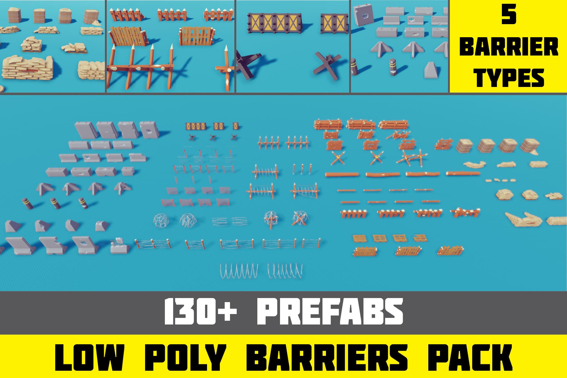 Low Poly Barriers Pack
