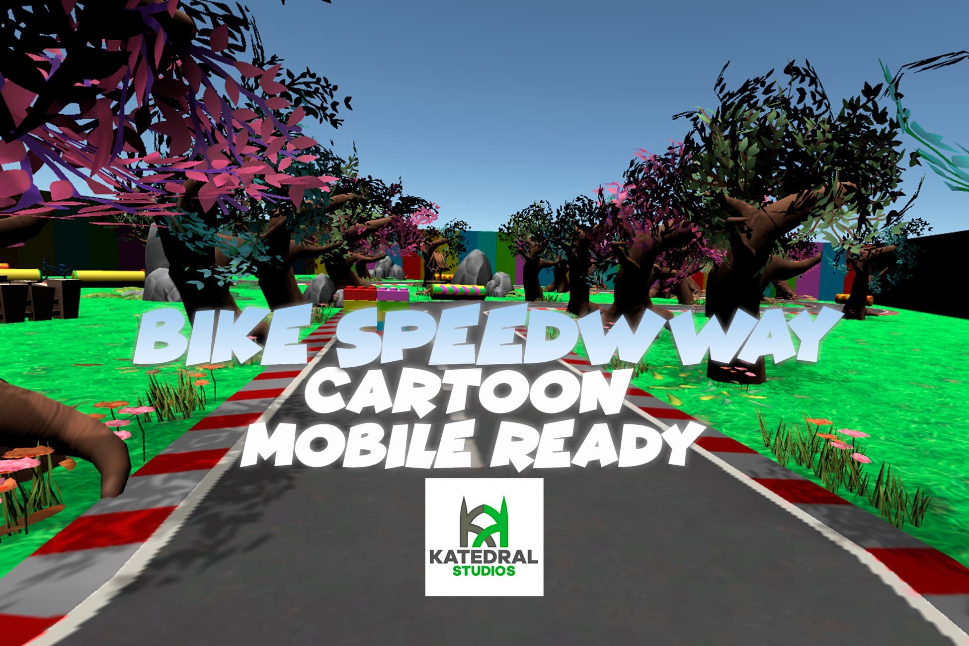 Bike Race Cartoon Mobile Ready