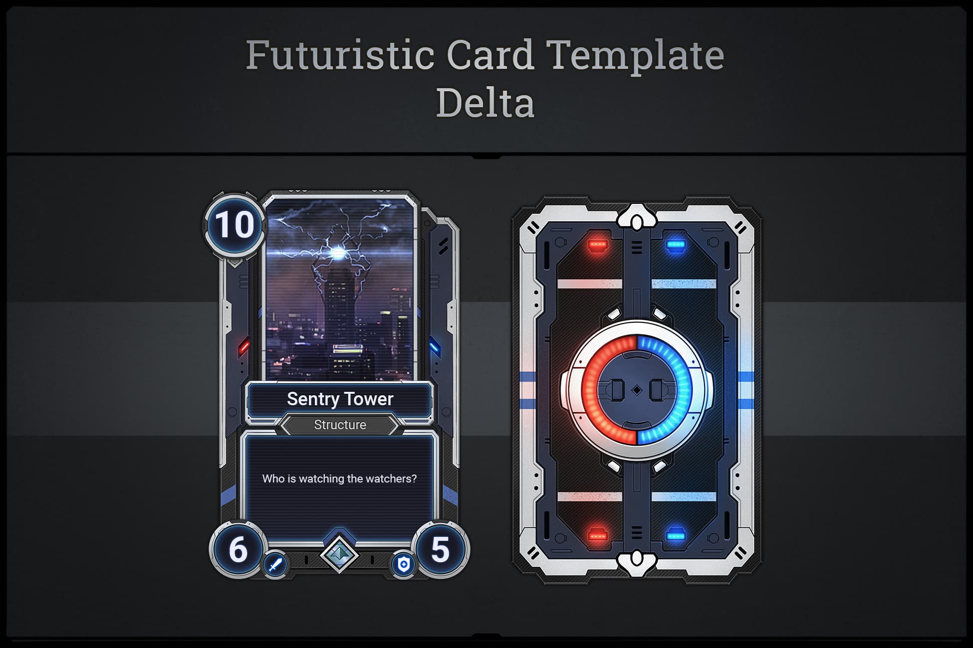 Futuristic Card Template - Delta