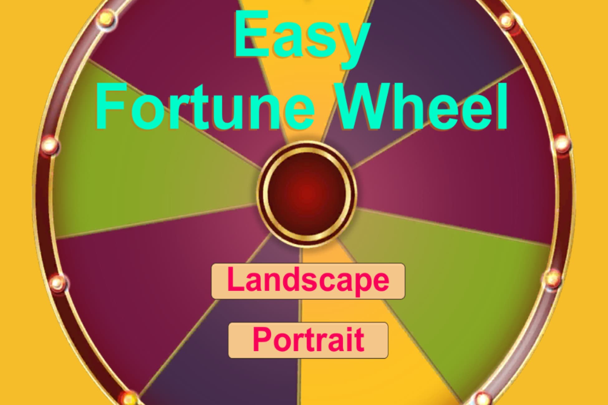 Easy Fortune Wheel / Spin Wheel - Rewarded Video Ads