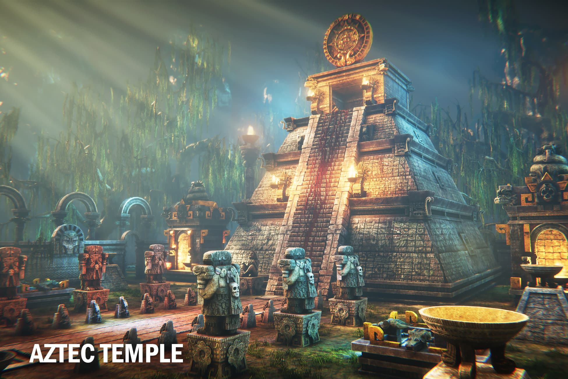 Aztec temple