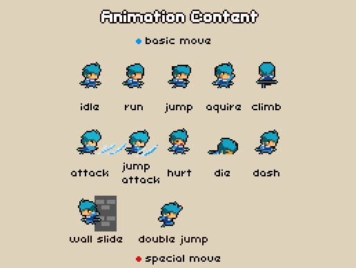 2D Pixel Ice Hero
