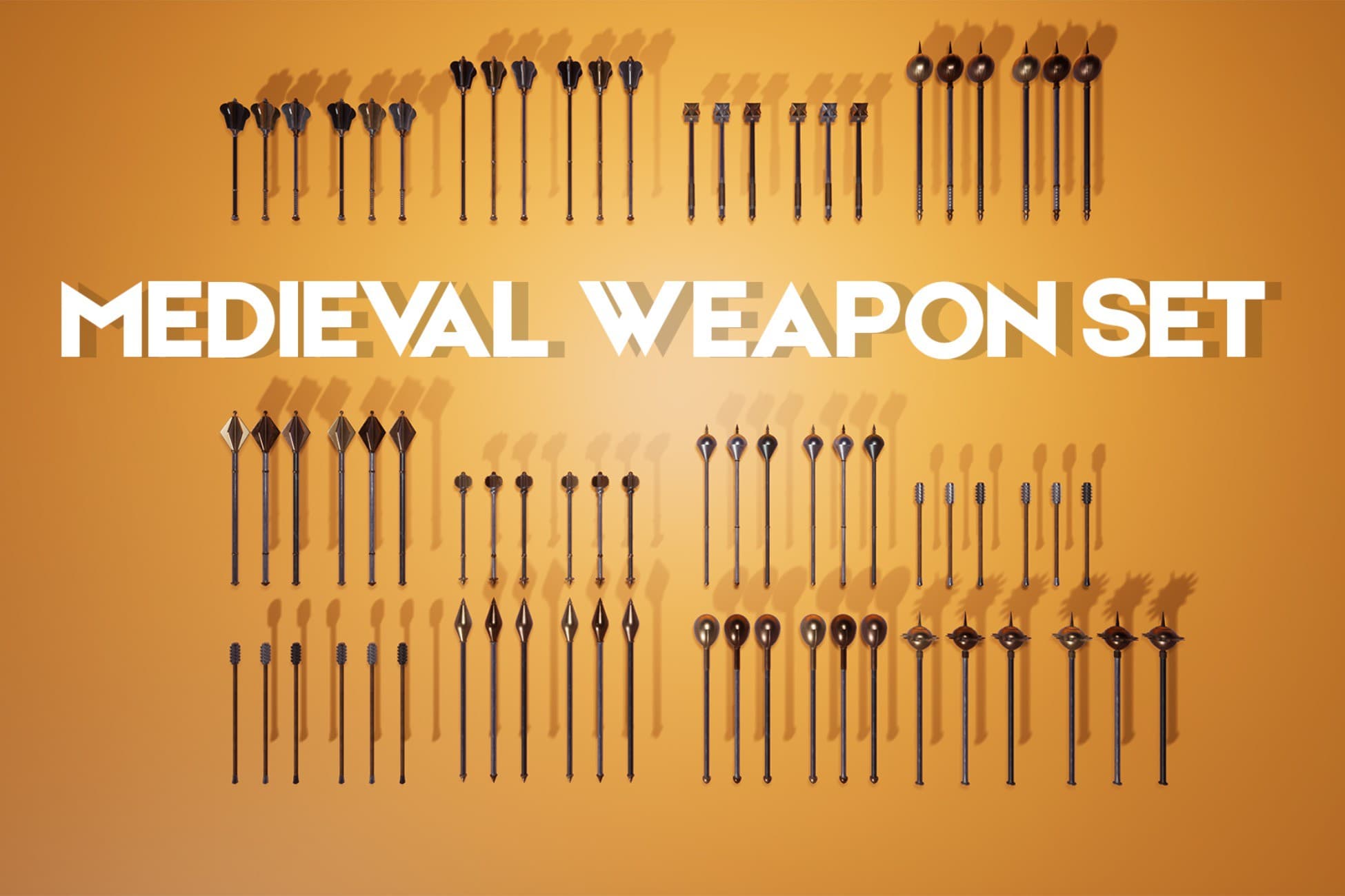 3D Medieval Weapon Set - Maces