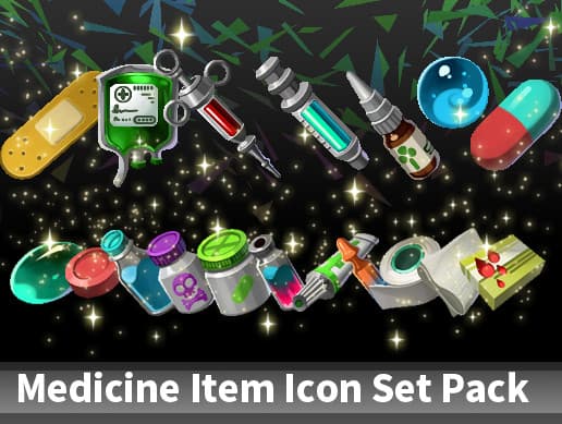 Medicine Item Icon Set Pack