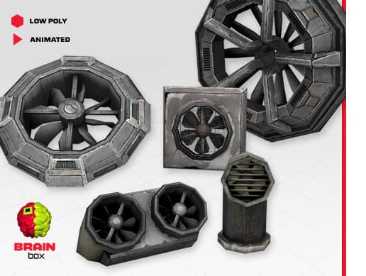 Sci-fi Ventilators / Animated / Low Poly