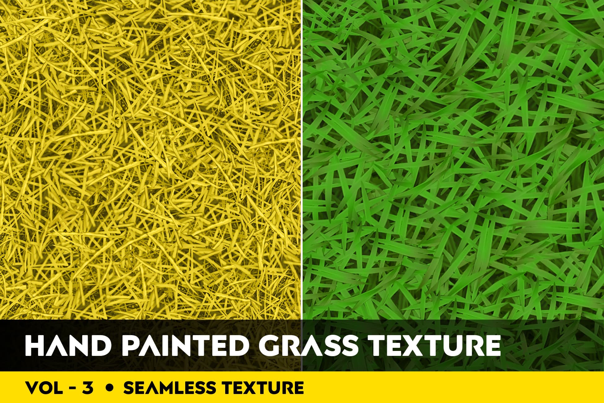 Hand Painted Seamless Grass Texture Vol - 3