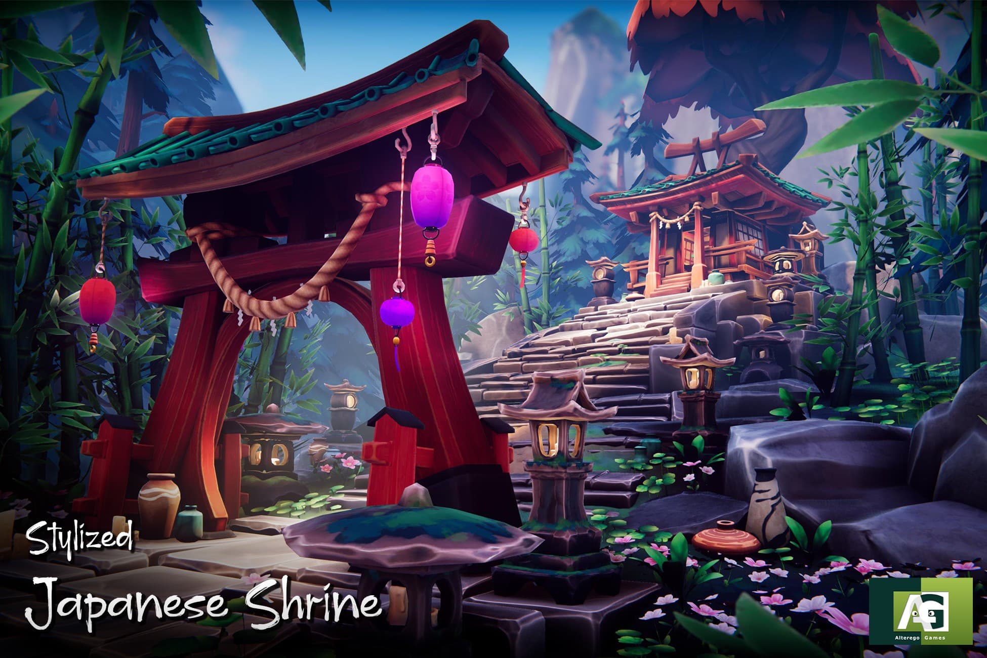 Stylized Japanese Shrine