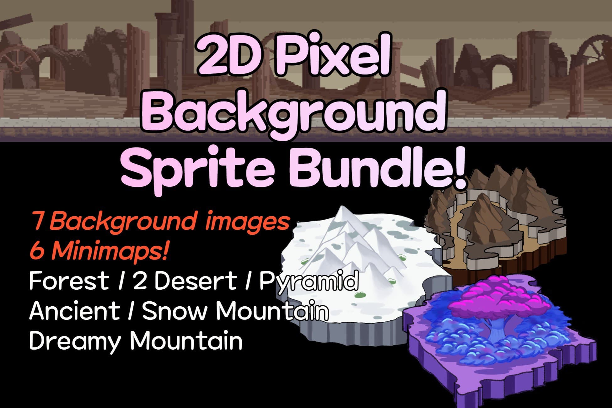 2D Pixel Background bundle