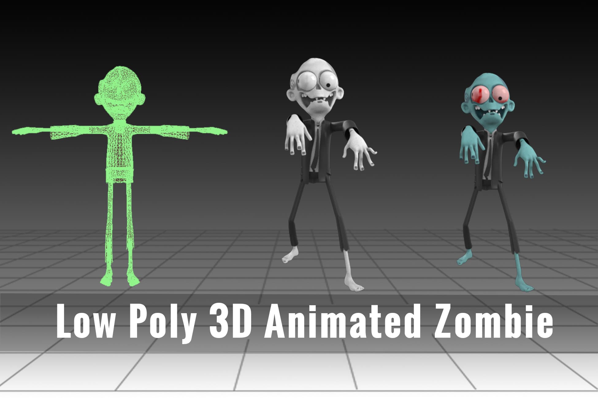 Low Poly 3D Animated Zombie