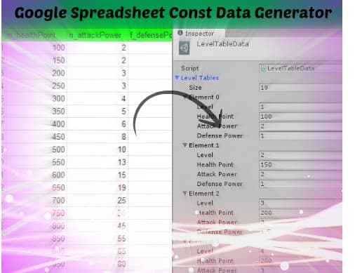 ConstData Generator from Google Spreadsheet