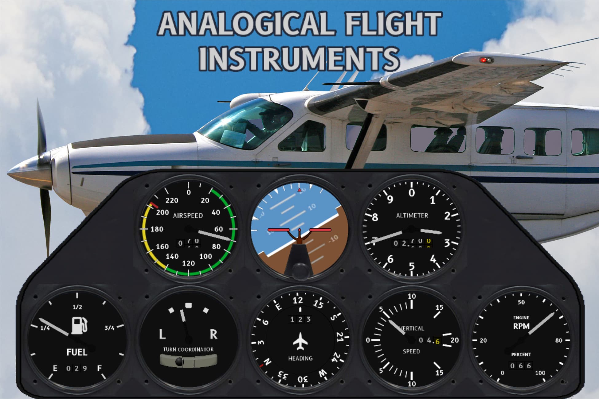 Analogical Flight Instruments - GUI & Code