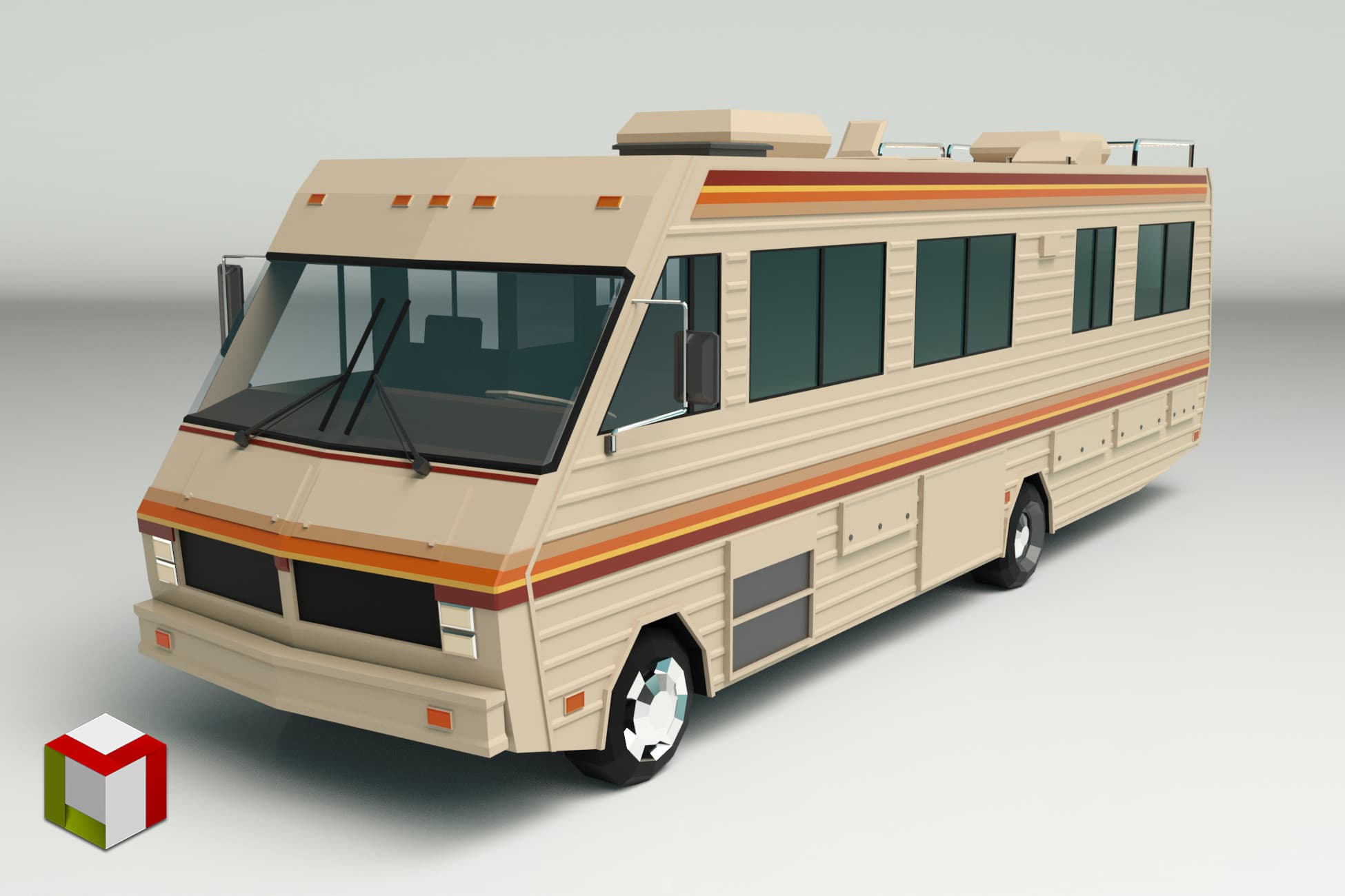 Low Poly Motorhome 02