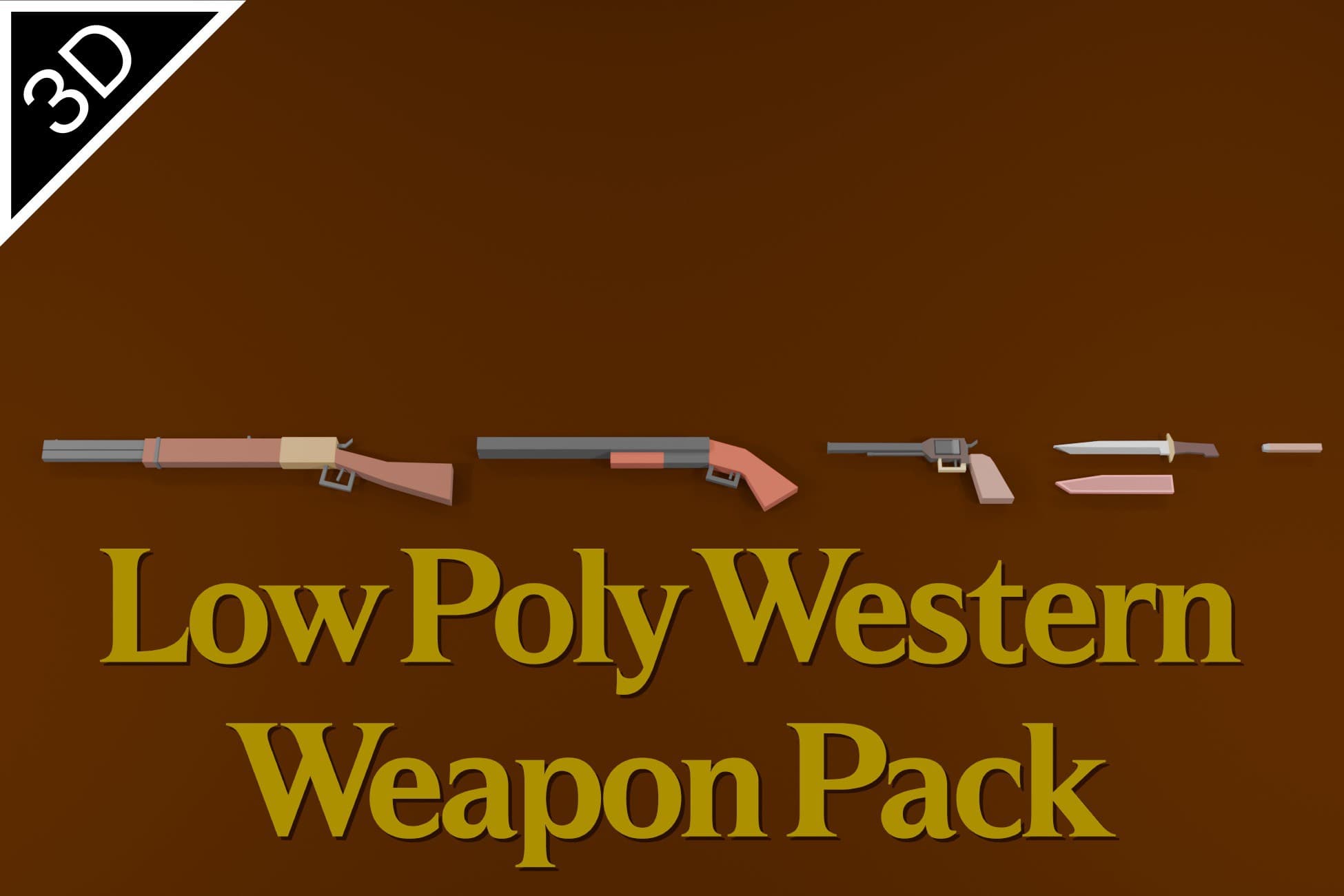 Low Poly Western Weapon Pack