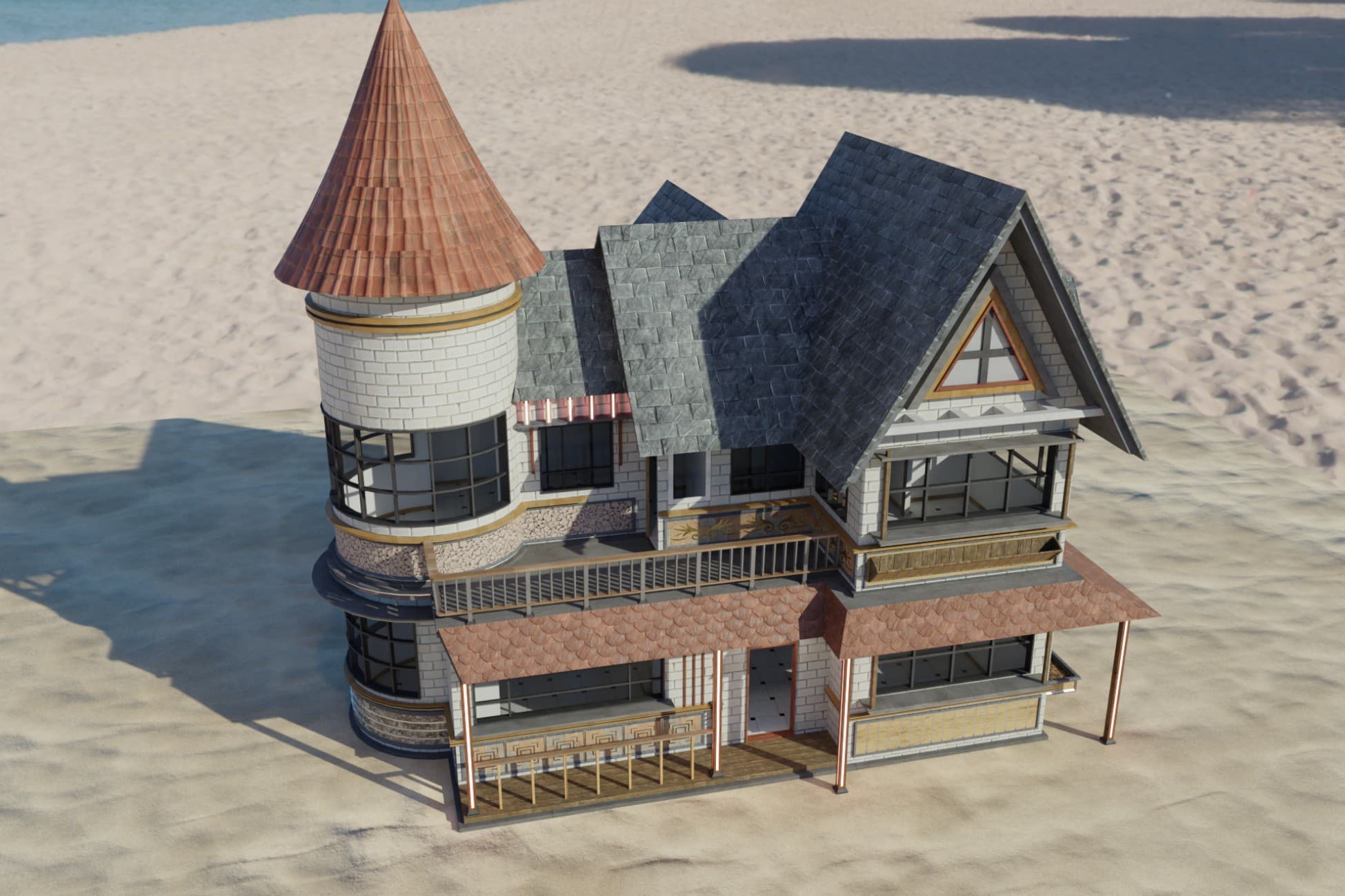 Realistic residential building