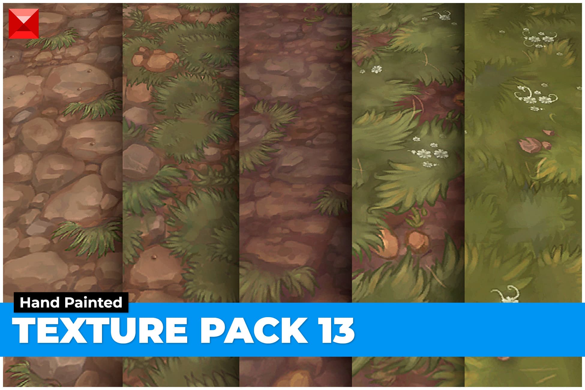 Grass Dirt Texture Pack 13 Hand Painted