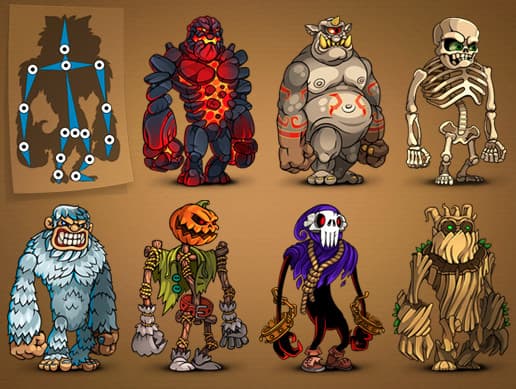 2D Monsters Pack (Spine)