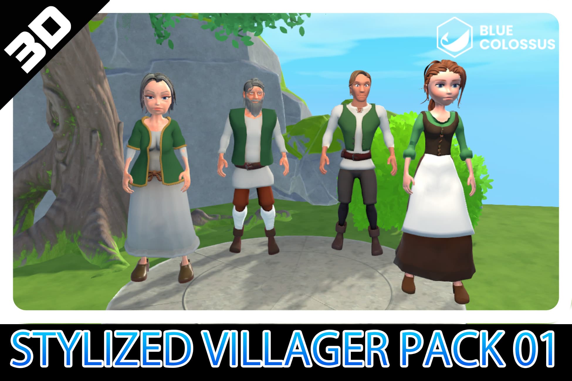 Stylized Villager pack 01
