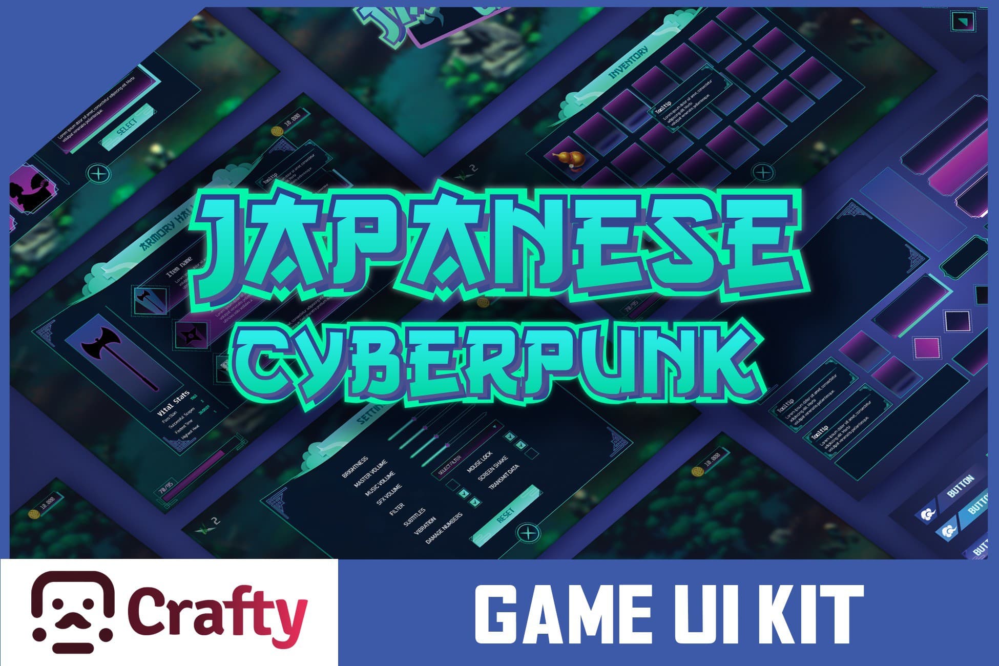 Japanese Cyberpunk UI