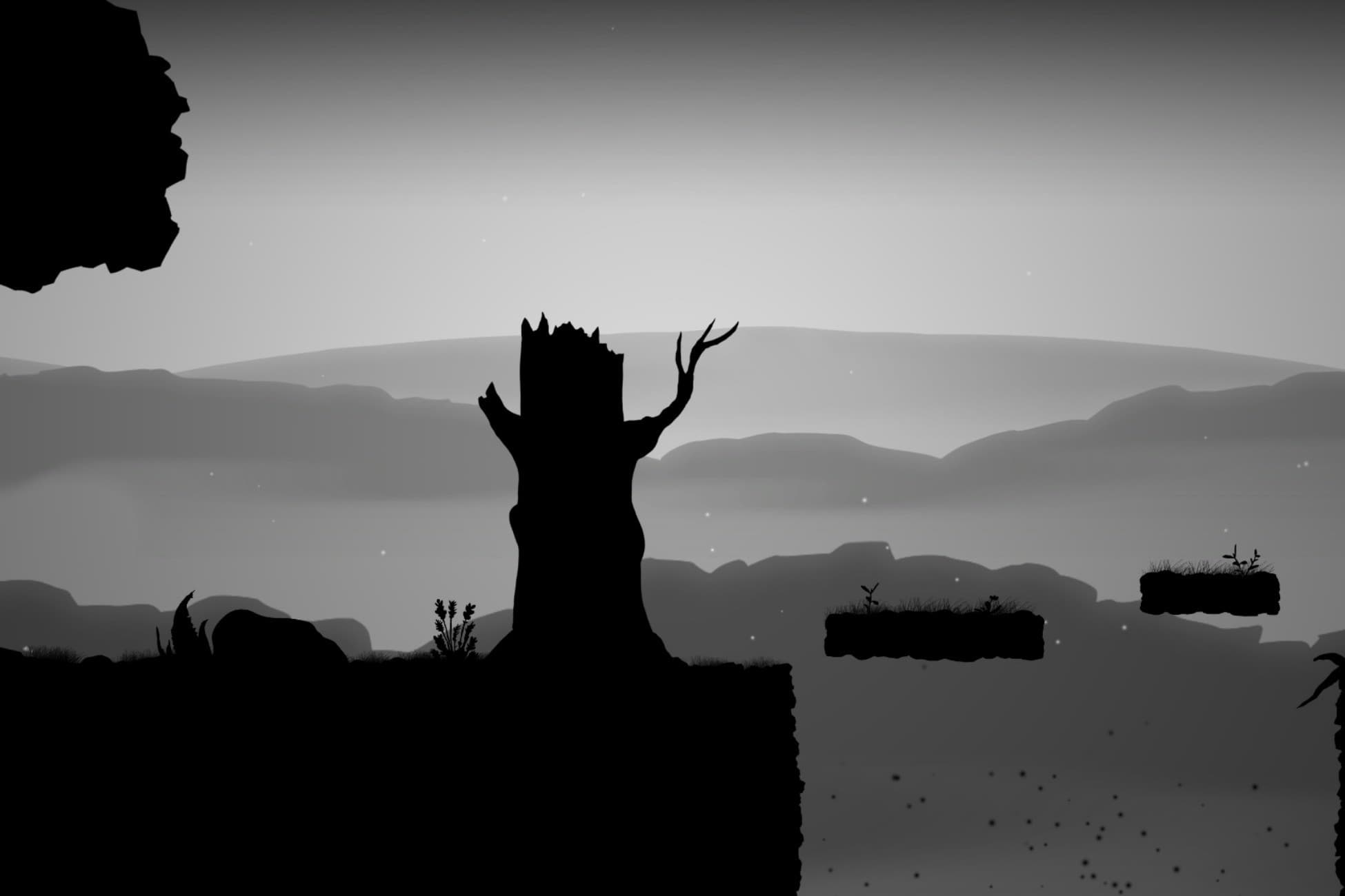 2D Black & White Platformer Environment