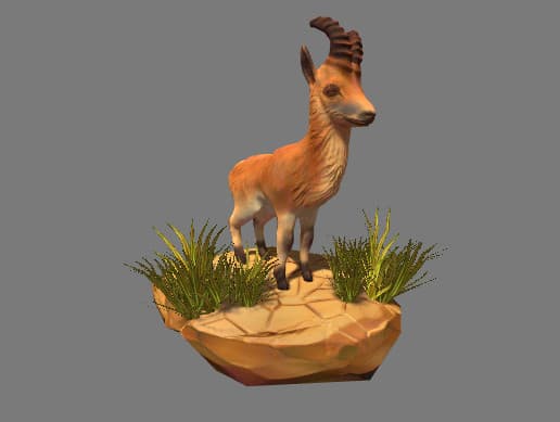 Ibex Goat stylized 3d model