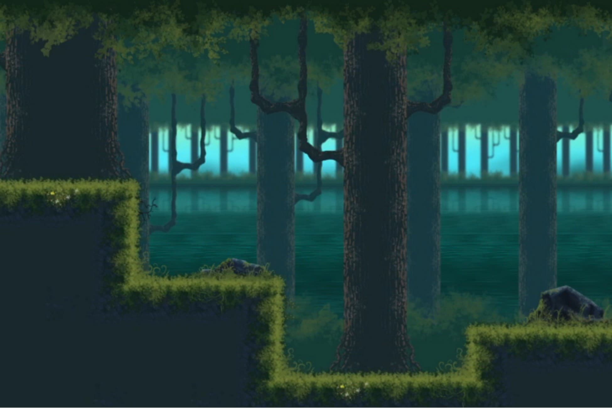 Forest tileset and background Full HD
