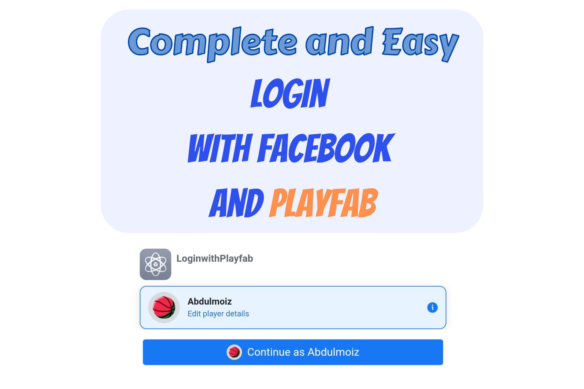Easy Login with Facebook and PlayFab