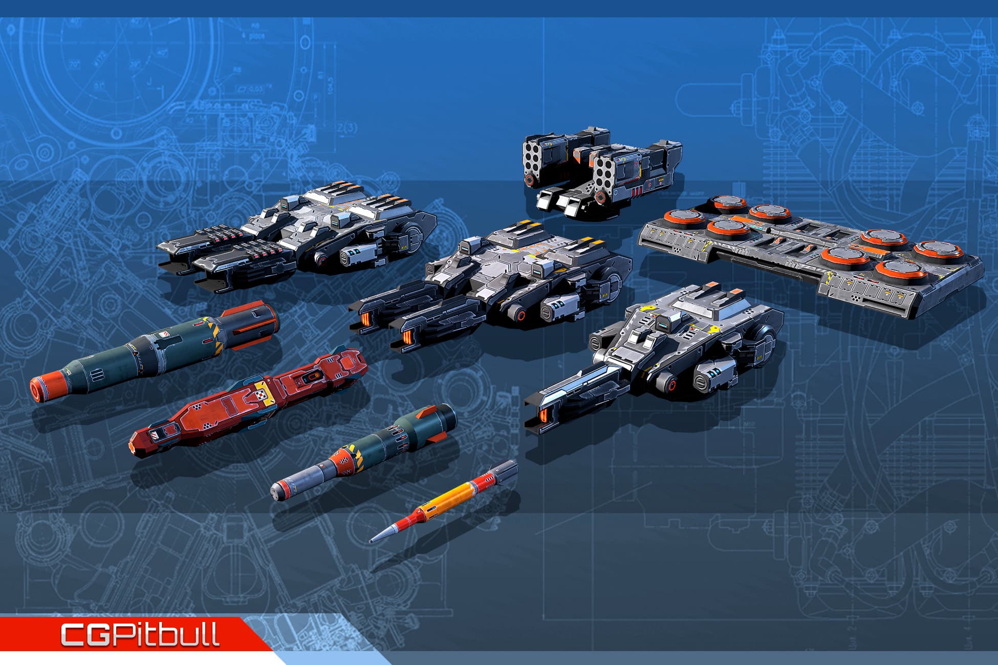 SF Spaceships Weapons C9 / Pack