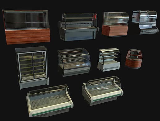 Food Display Counter Set