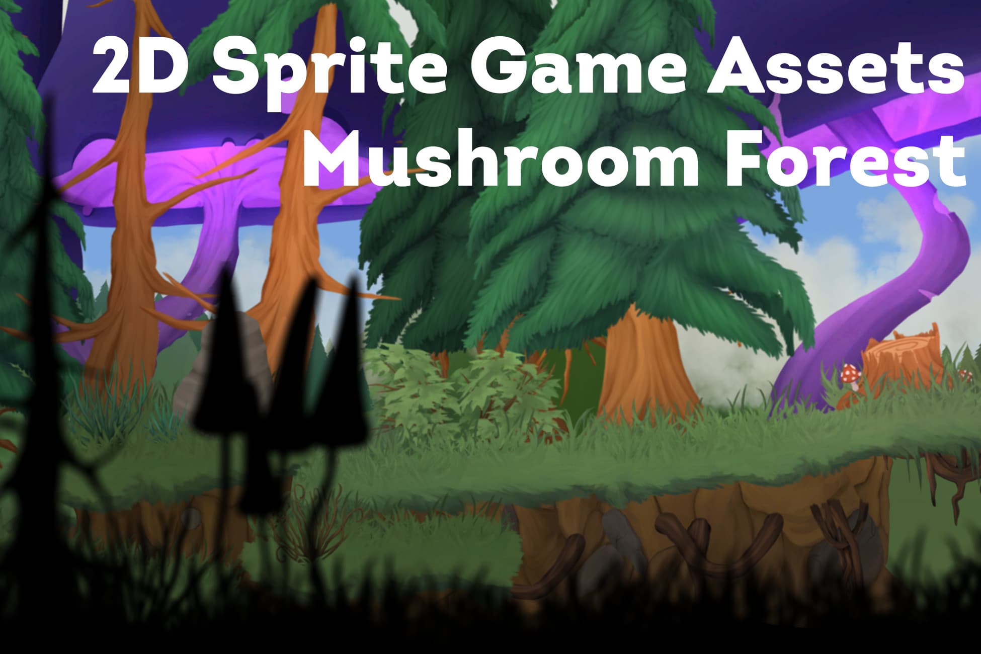 2D Sprite Game Assets - Mushroom Forest