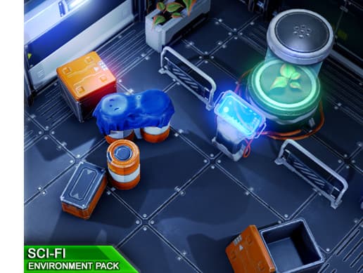 Sci Fi PBR Level Kit / Space Station / Modular Interior Enviromnent Pack