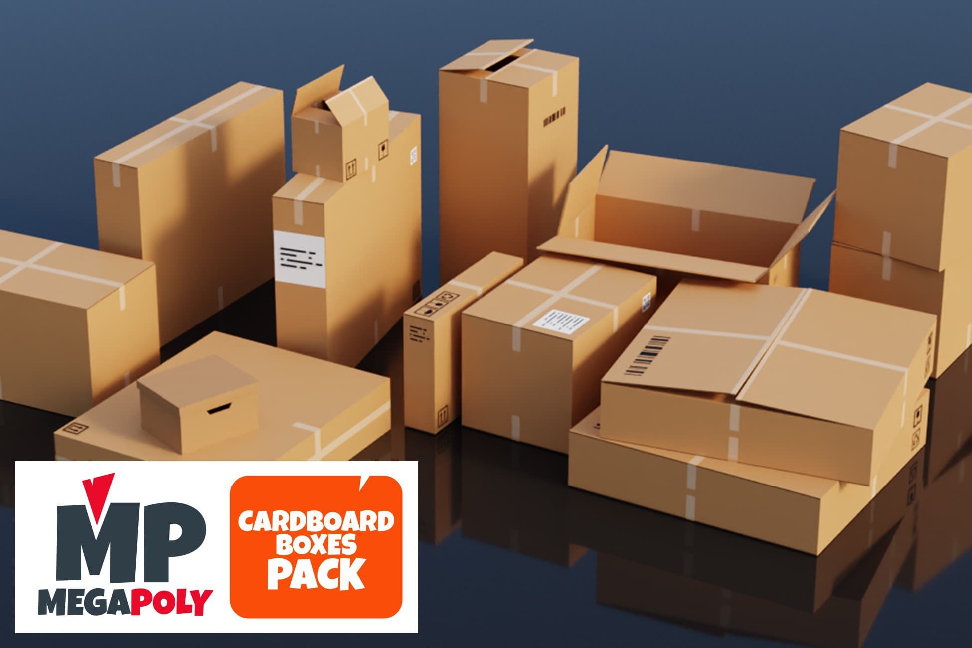 Megapoly.Art - Cardboard Boxes Pack