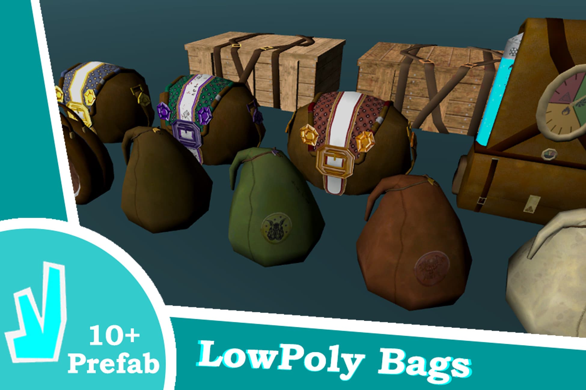 LowPoly Fantasy Bags