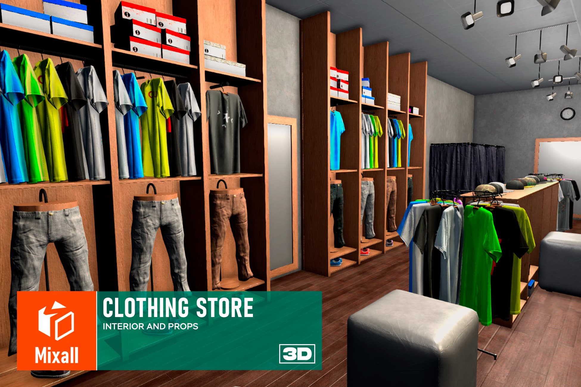 Clothing store - interior and props