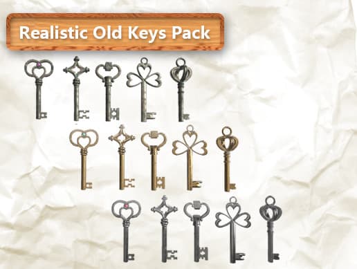 Realistic Old Keys Pack