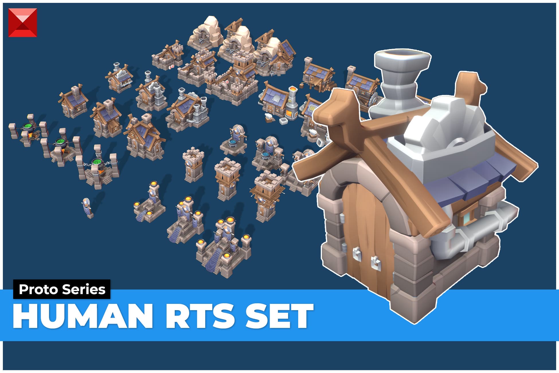 Human RTS Building Set - Proto Series