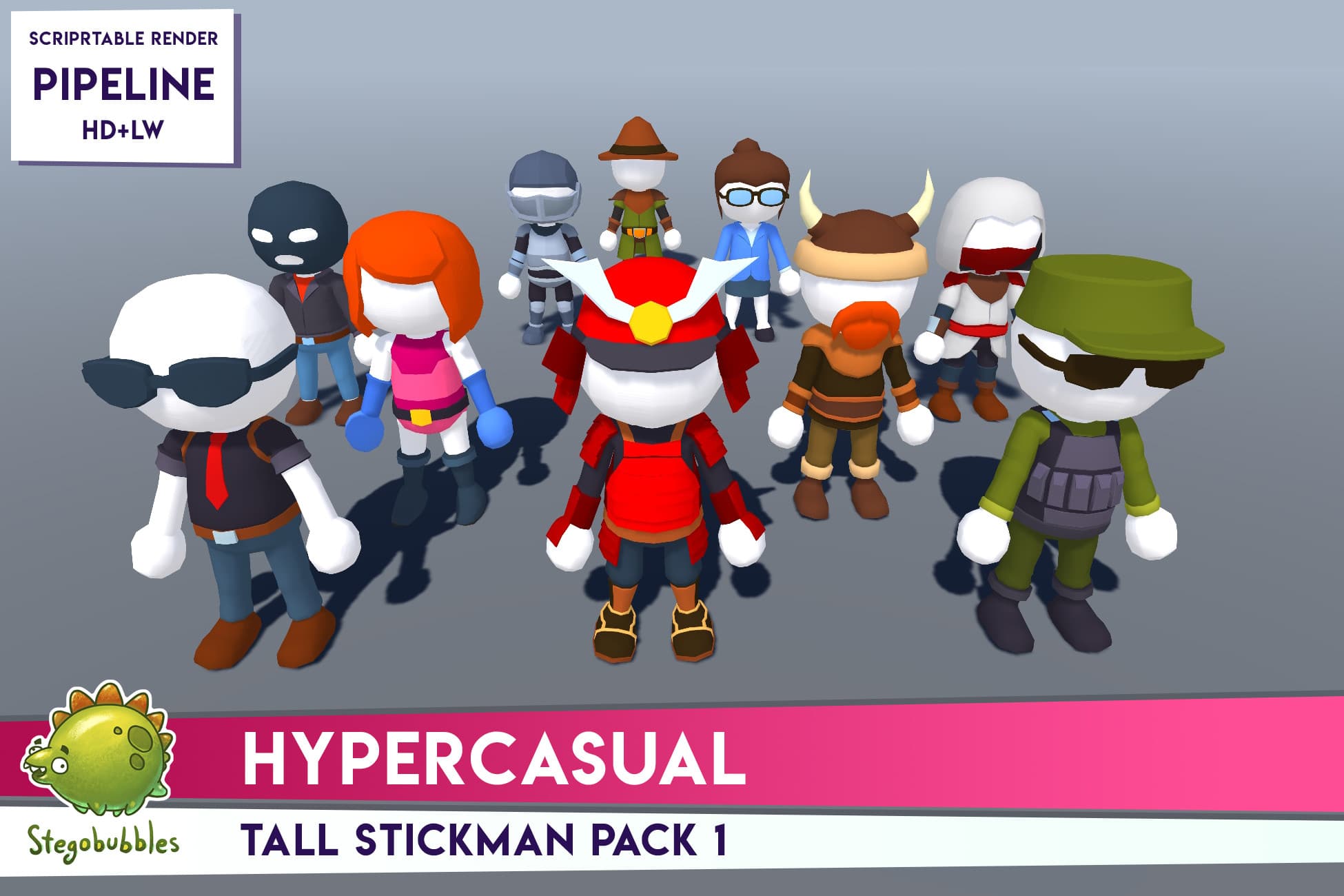 HYPERCASUAL - Tall Stickman Pack 1